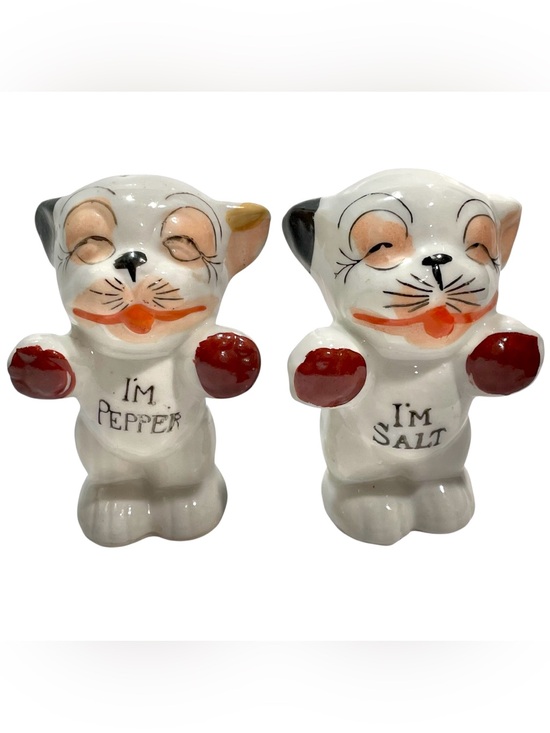 Other - Vintage 1940s Bonzo The Dog I'm Salt & I'm Pepper Ceramic Shakers Made in Japan